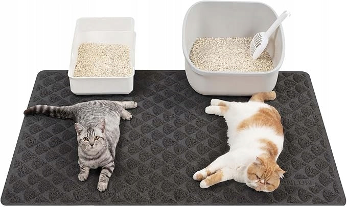 CAT LITTER BOX WIPER MAT LARGE 119x89CM black