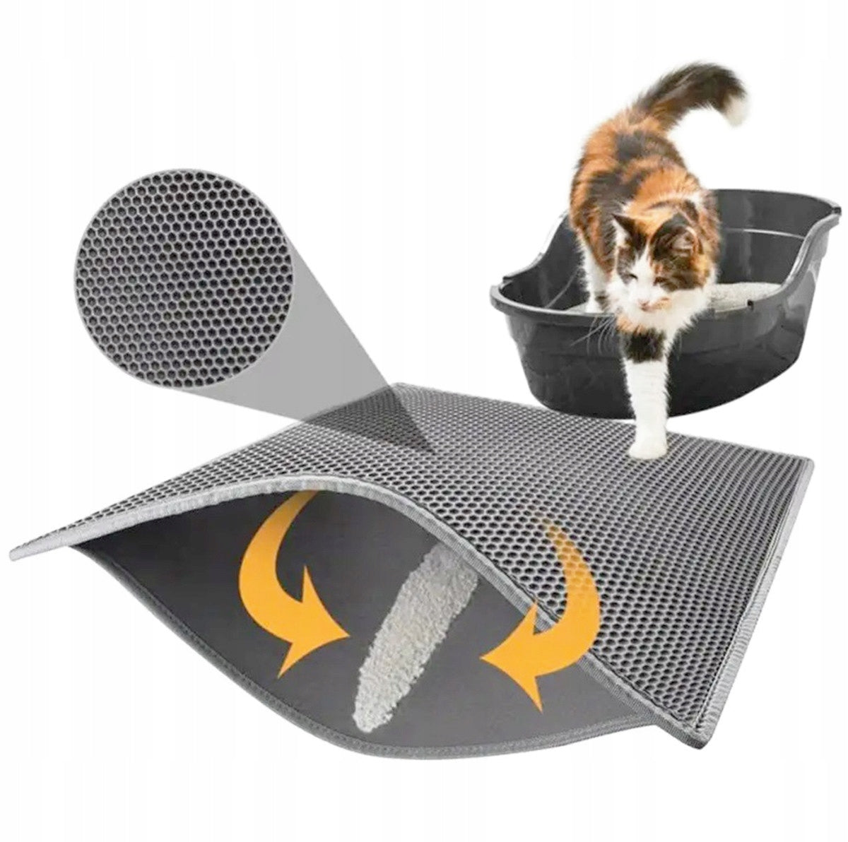 CAT LITTER BOX WIPER MAT LITTER COLLECTION PAD Model DA291A