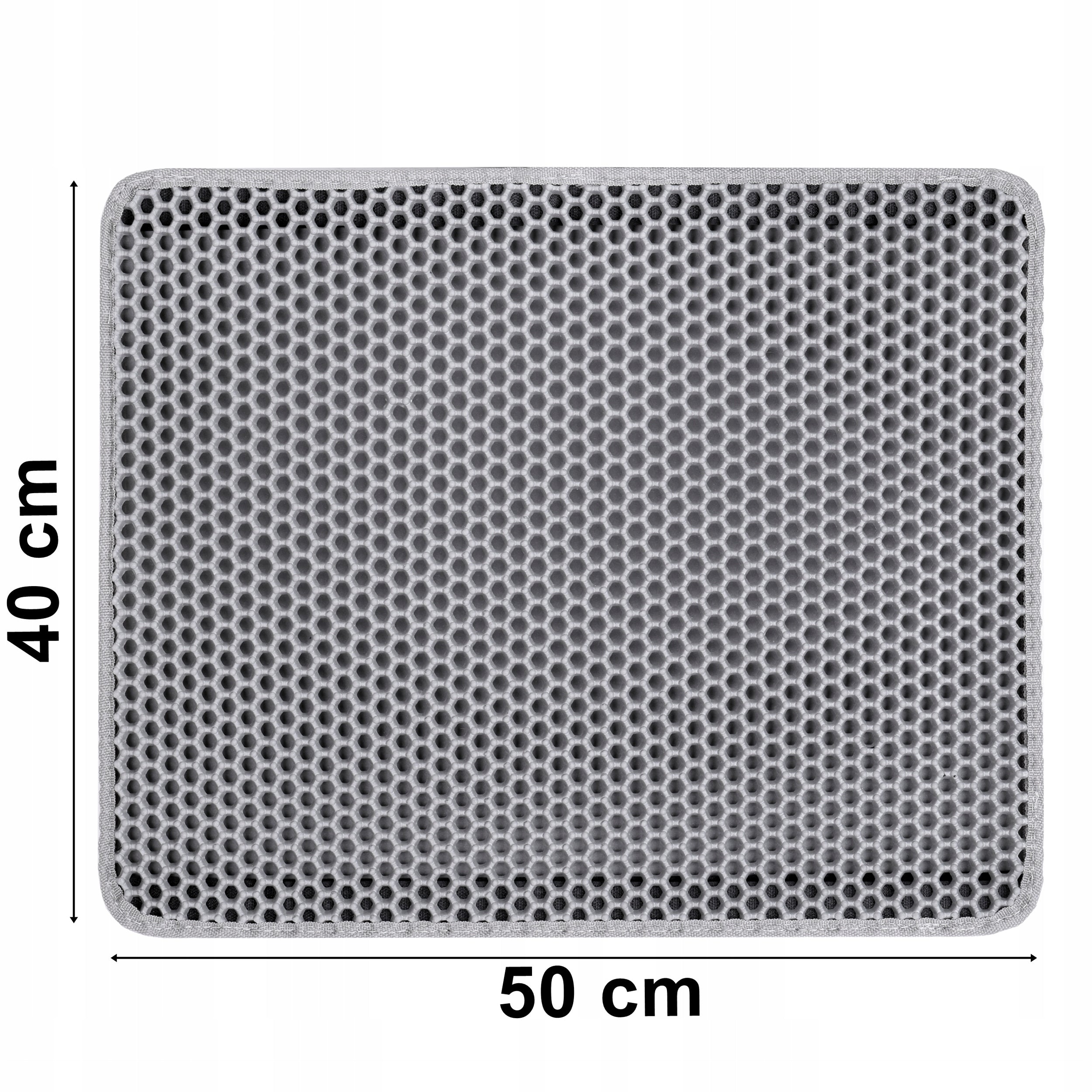 CAT LITTER BOX WIPER MAT RUG FOUNDATION 40x50 GREY Trade name 061932MG
