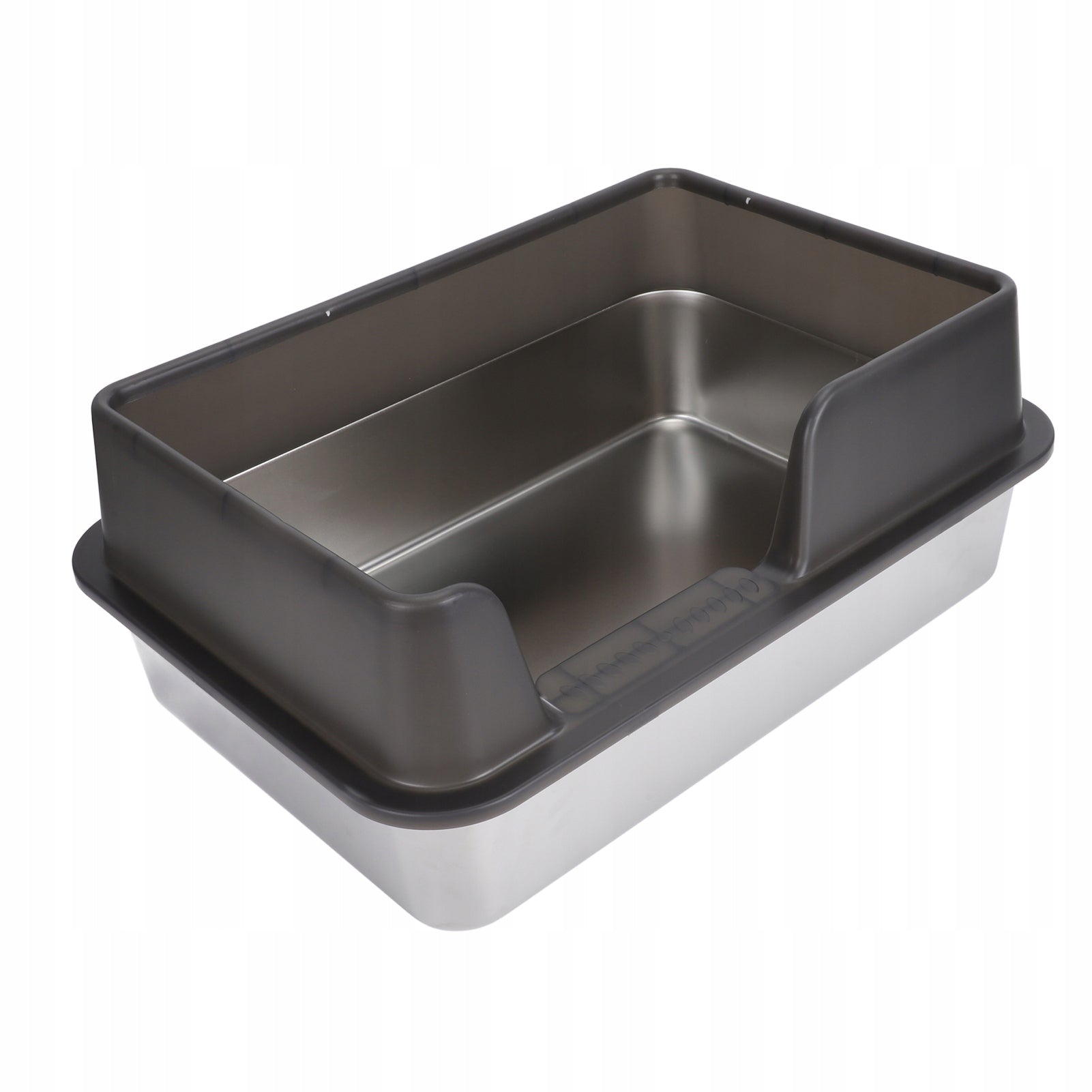CAT LITTER BOX WITH FRAME 50X35X20CM TOILET OPEN TO LITTER+SHOVEL BLACK Manufacturer code 211124003401399