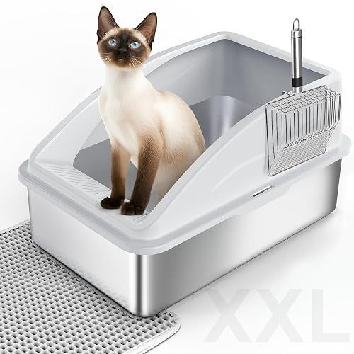 CAT LITTER BOX XXL STAINLESS STEEL 35 L SEALED METAL DUSTPAN Manufacturer code SWC5908151969441