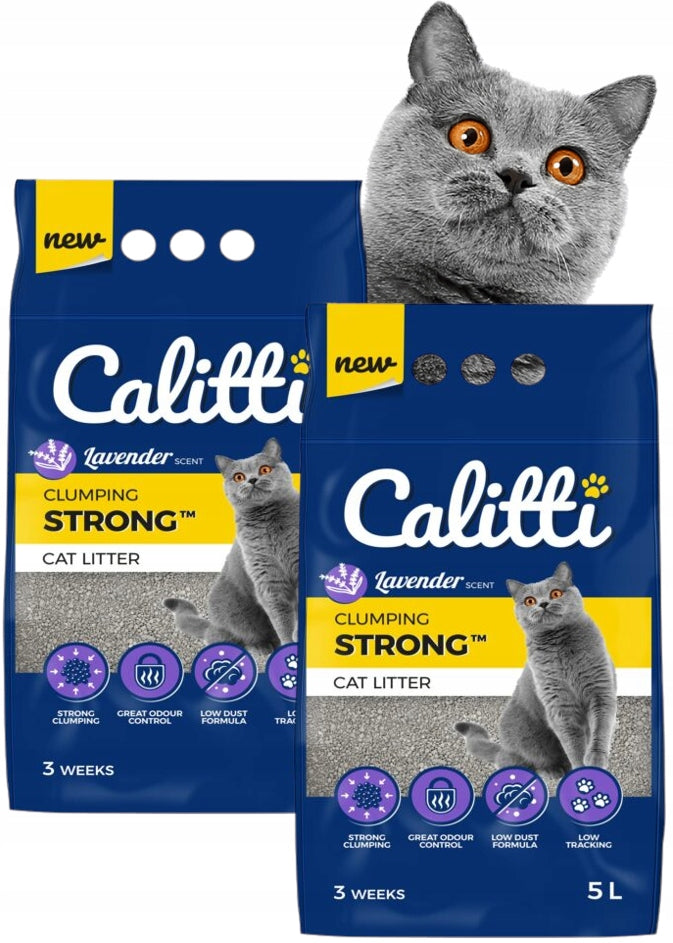 CAT LITTER CALITTI 5L BENTONITE LAVENDER Properties antibacterial scented clumping