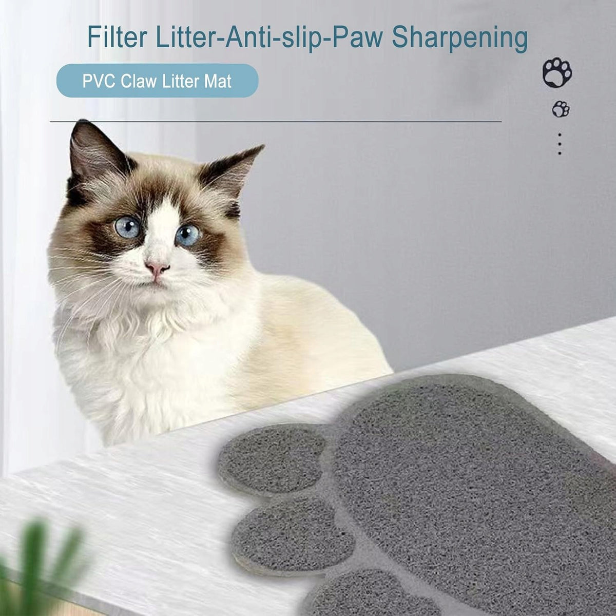 CAT LITTER MAT PCW 45X60 CM WATERPROOF NON-SLIP Brand HE