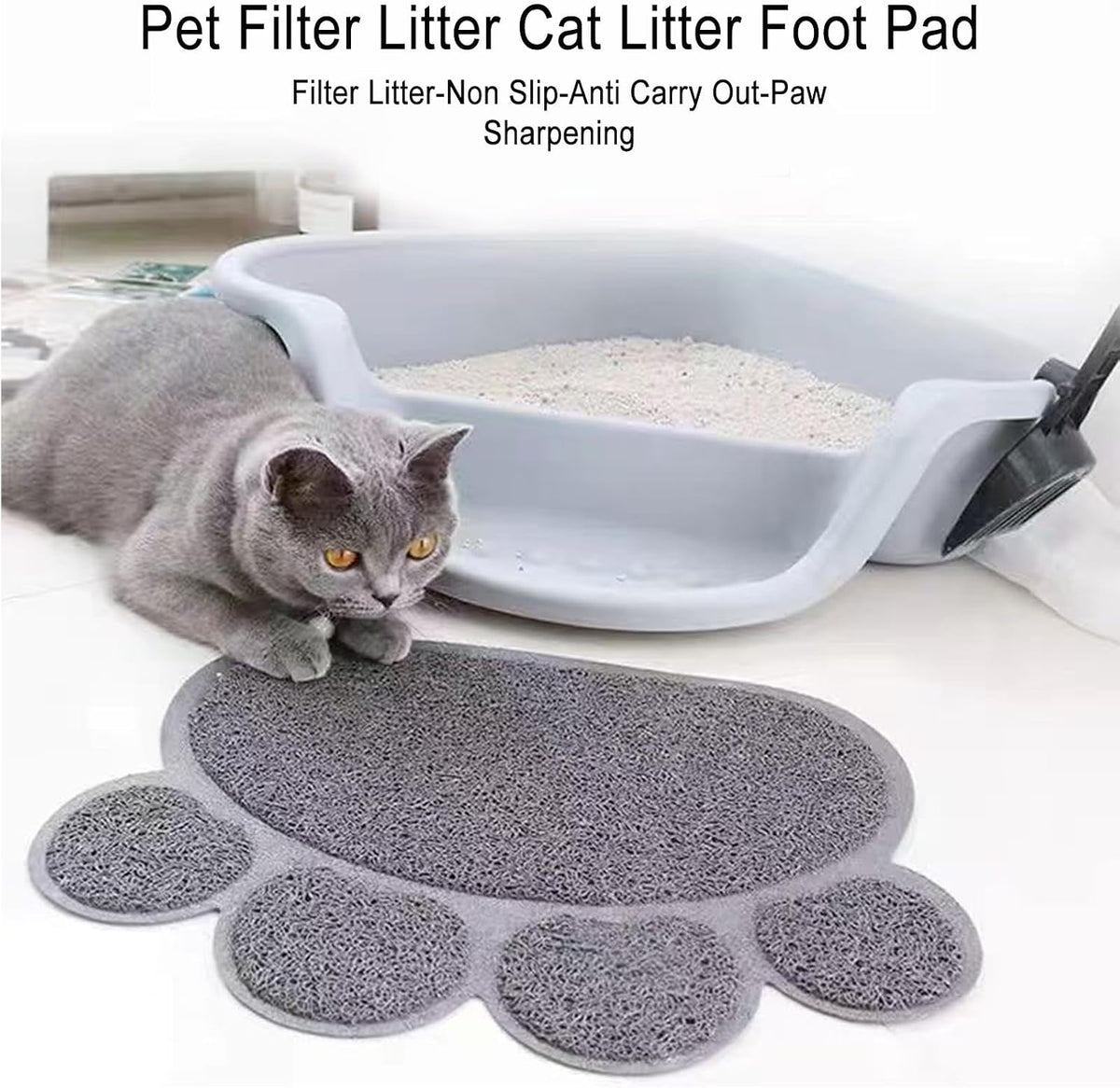 CAT LITTER MAT PCW 45X60 CM WATERPROOF NON-SLIP Kind automatic feeder