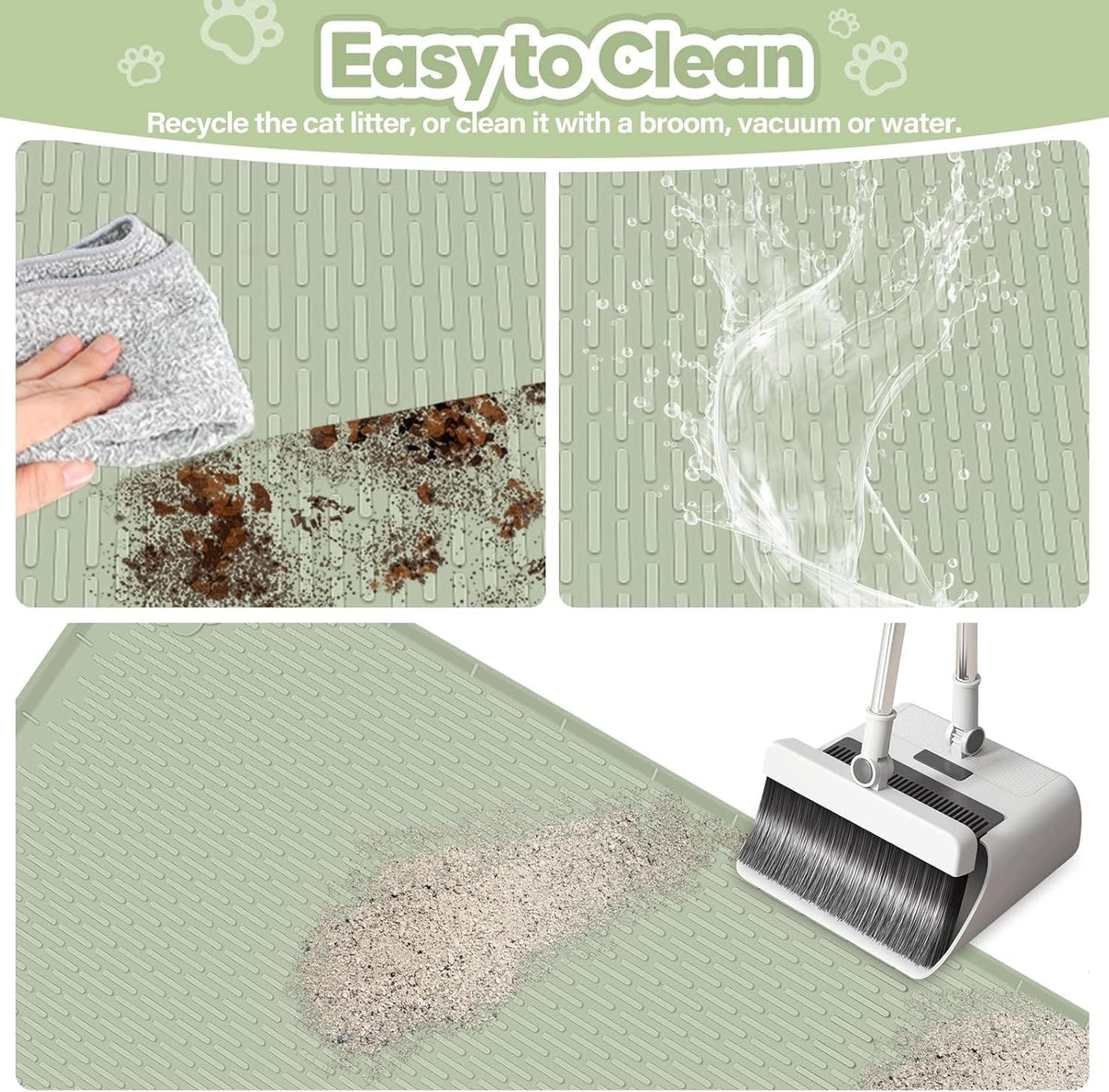 CAT LITTER MAT SILICONE 101X71CM WATERPROOF Brand Kalolary