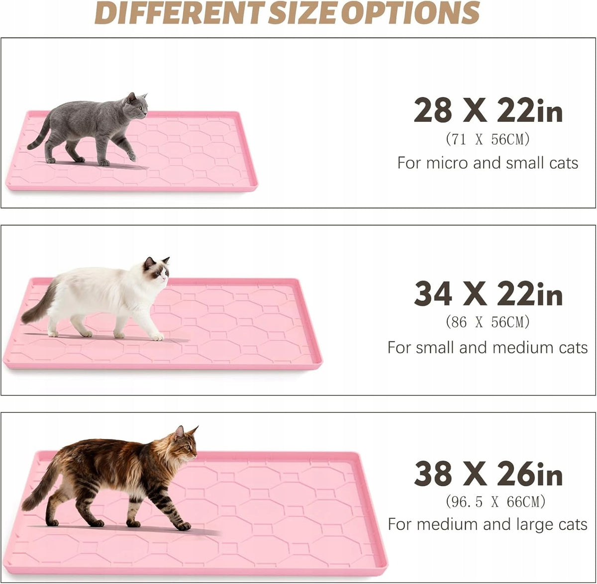 CAT LITTER MAT SILICONE 86X56 CM PINK WATERPROOF Manufacturer code MATA DO ŻWIRKU SILIKONOWA KOTA WODOODPOR