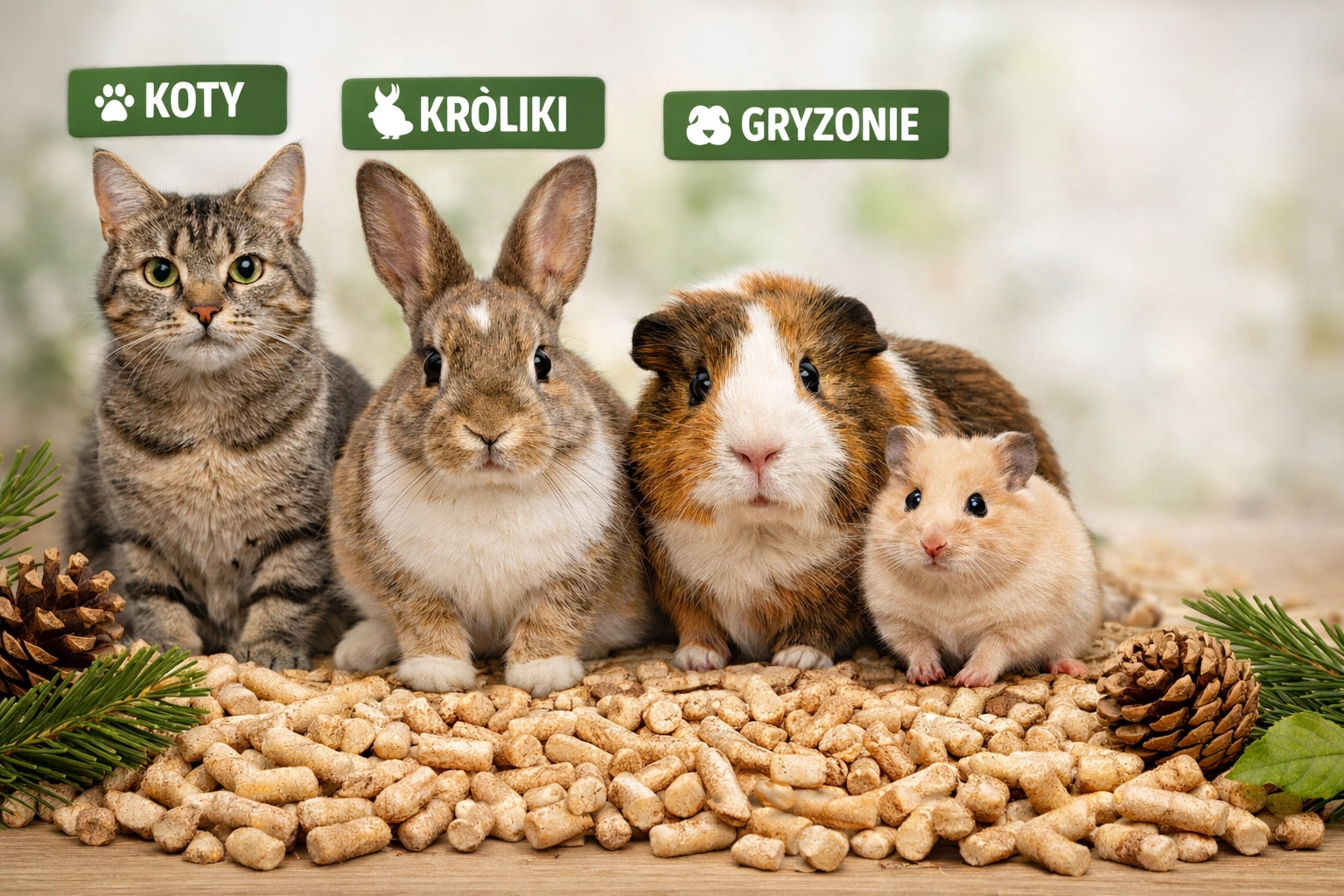 CAT LITTER RABBIT RODENT WOODEN PELLET 15 KG Trade name Ekologiczny żwirek dla pupila drewniany