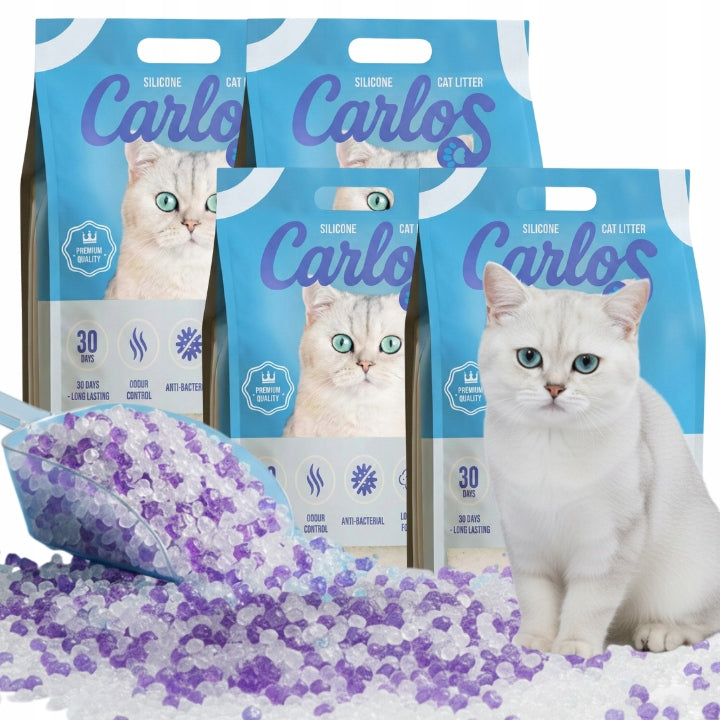 CAT LITTER SILICONE CARLOS UNSCENTED NON-CAKING EFFICIENT 4X3,8L