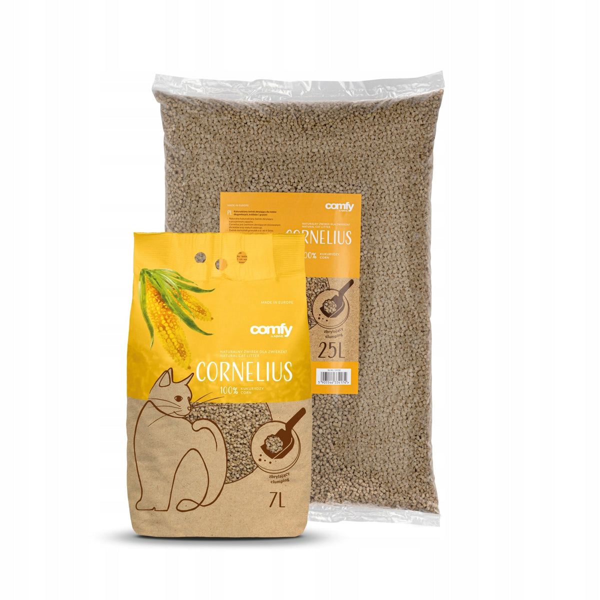 CAT LITTER SUPER NATURAL CLUMPING CORN CORNELIUS 7L COMFY
