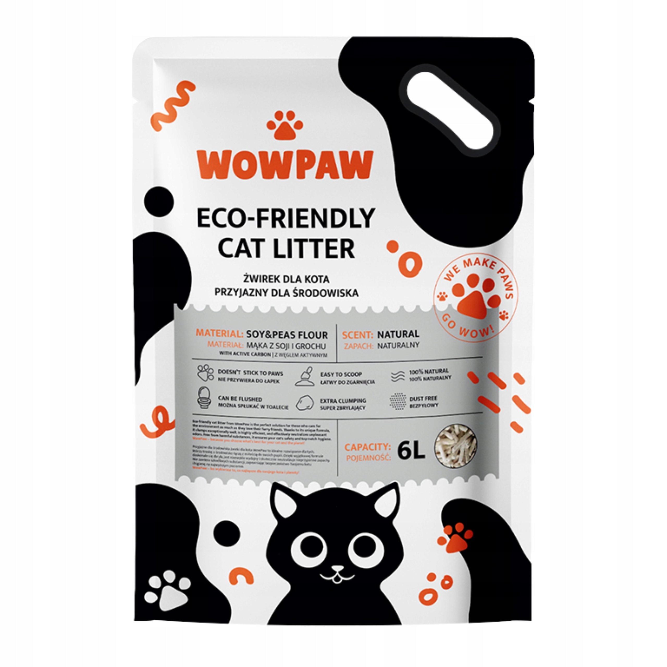 CAT LITTER TOFU 6L CLUMPING BIODEGRADABLE ODORLESS