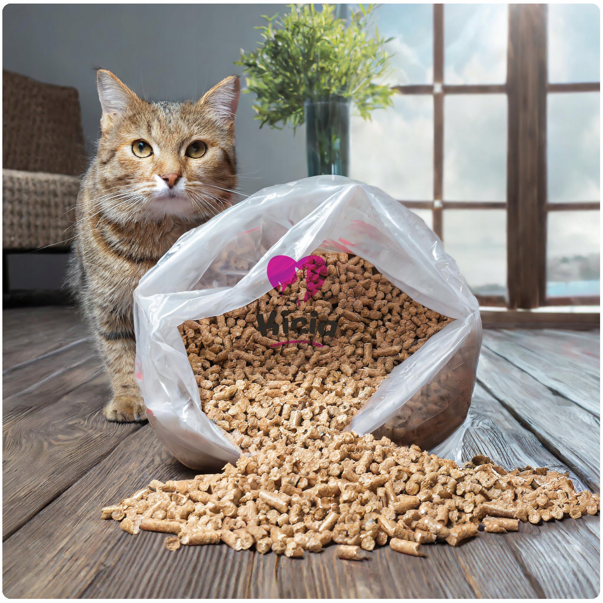 CAT LITTER WOODEN PINE WOOD PELLETS FOR PIG RABBIT LITTER BOX Packaging status original