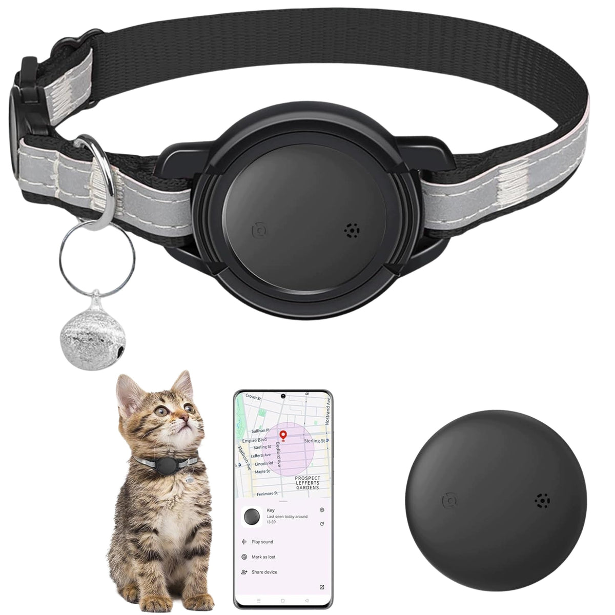 CAT LOCATOR NOZLAID ANDROID GOOGLE FIND HUB REFLECTIVE COLLAR