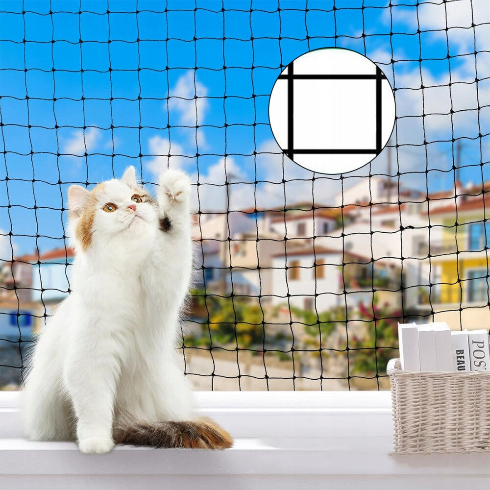 CAT NET 8 x 3 m BALCONY NET PROTECTIVE WINDOW STRONG LARGE 2,6x2,6cm