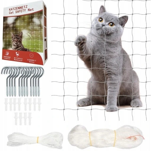 CAT NET FOR BALCONY REINFORCED EYELET 25MM, CUT TO SIZE 8x3M