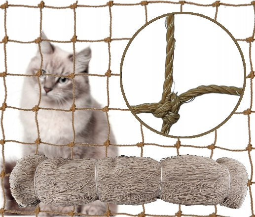 CAT NET FOR BALCONY REINFORCED WITH WIRE, EYE 40MM, 8x2m