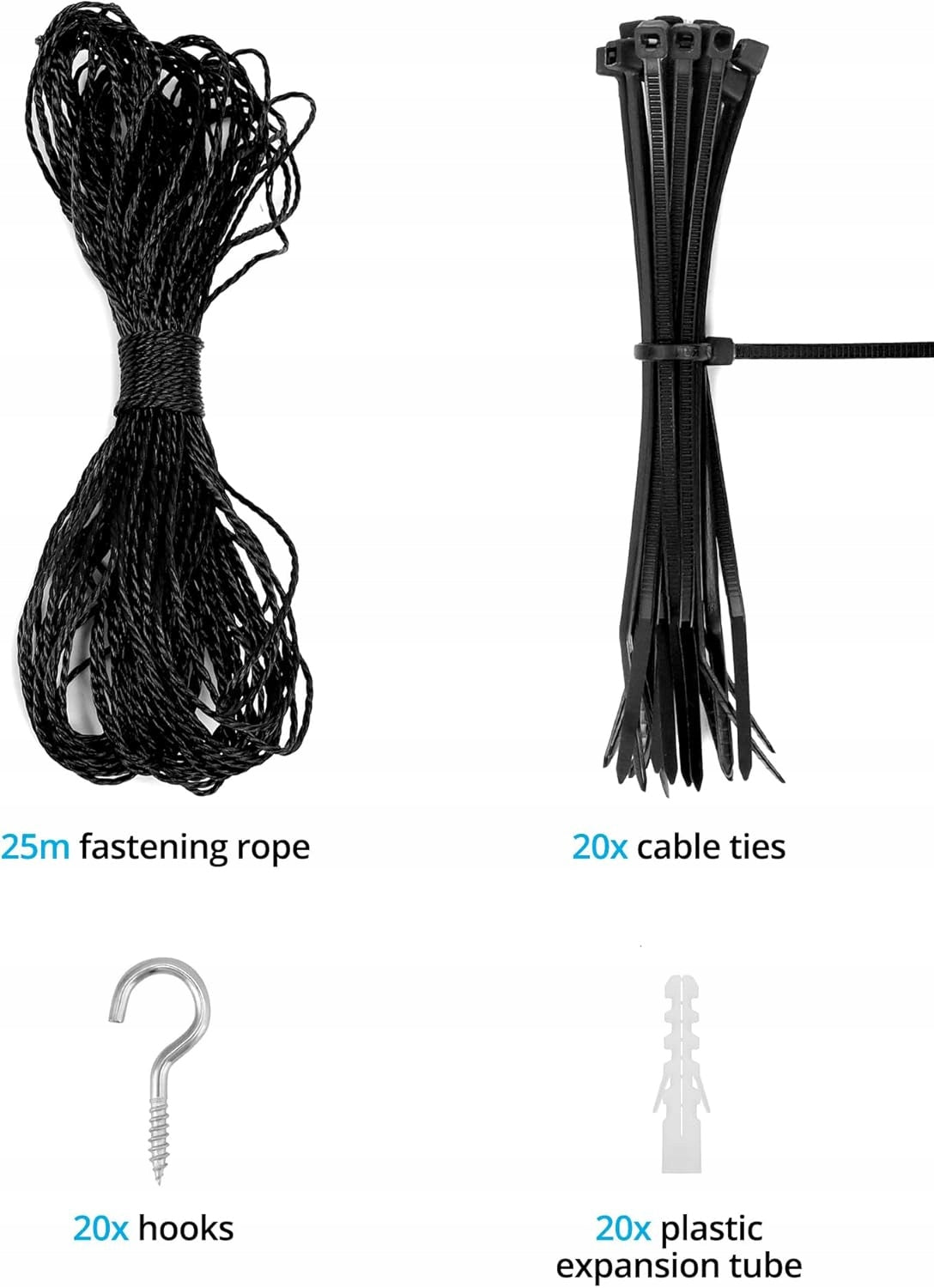 CAT PROTECTIVE NET FOR BALCONY 3x8m SECURING HANGING KIT Brand no brand