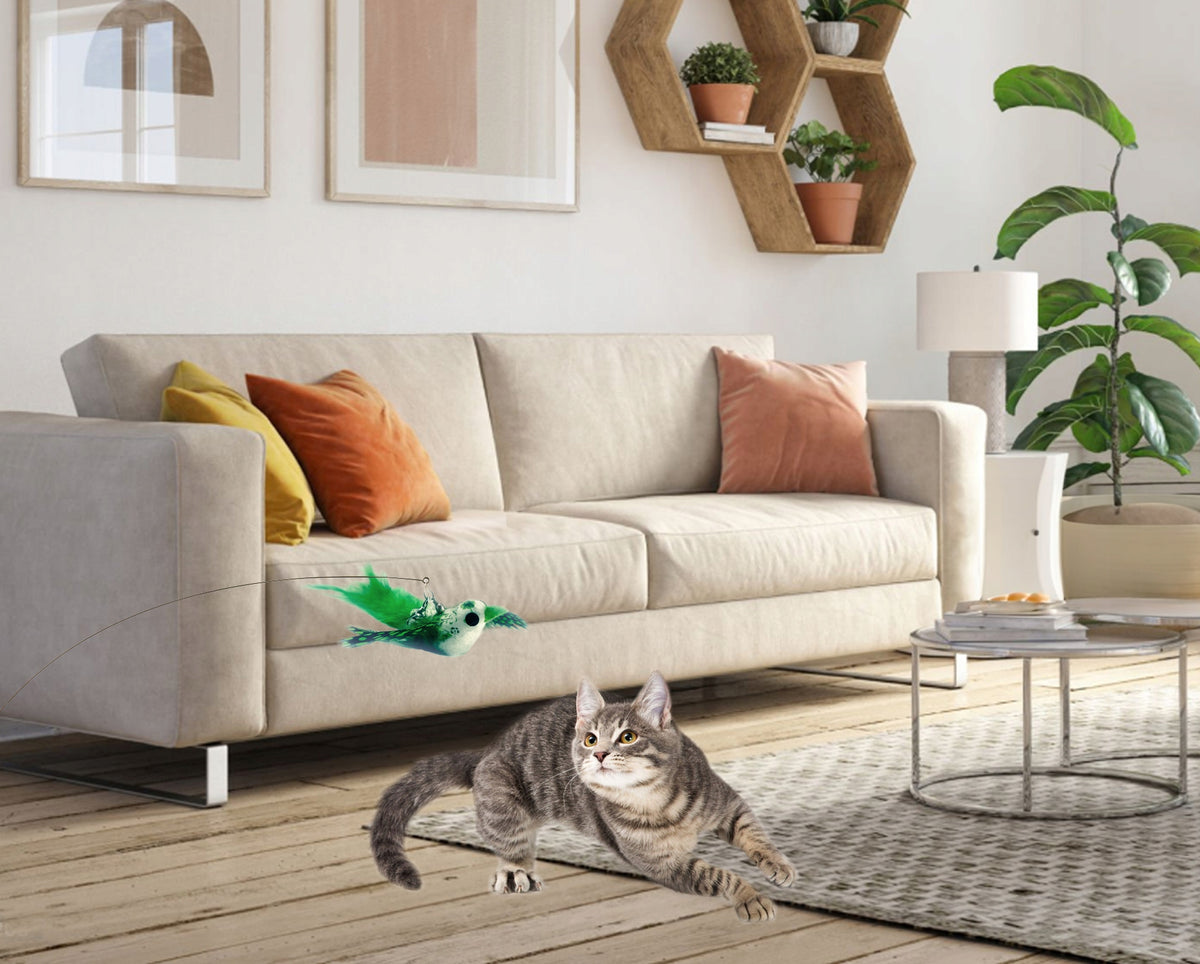 CAT ROD INTERACTIVE TOY BIRD BELL SUCTION CUP EAN (GTIN) 5906438549201