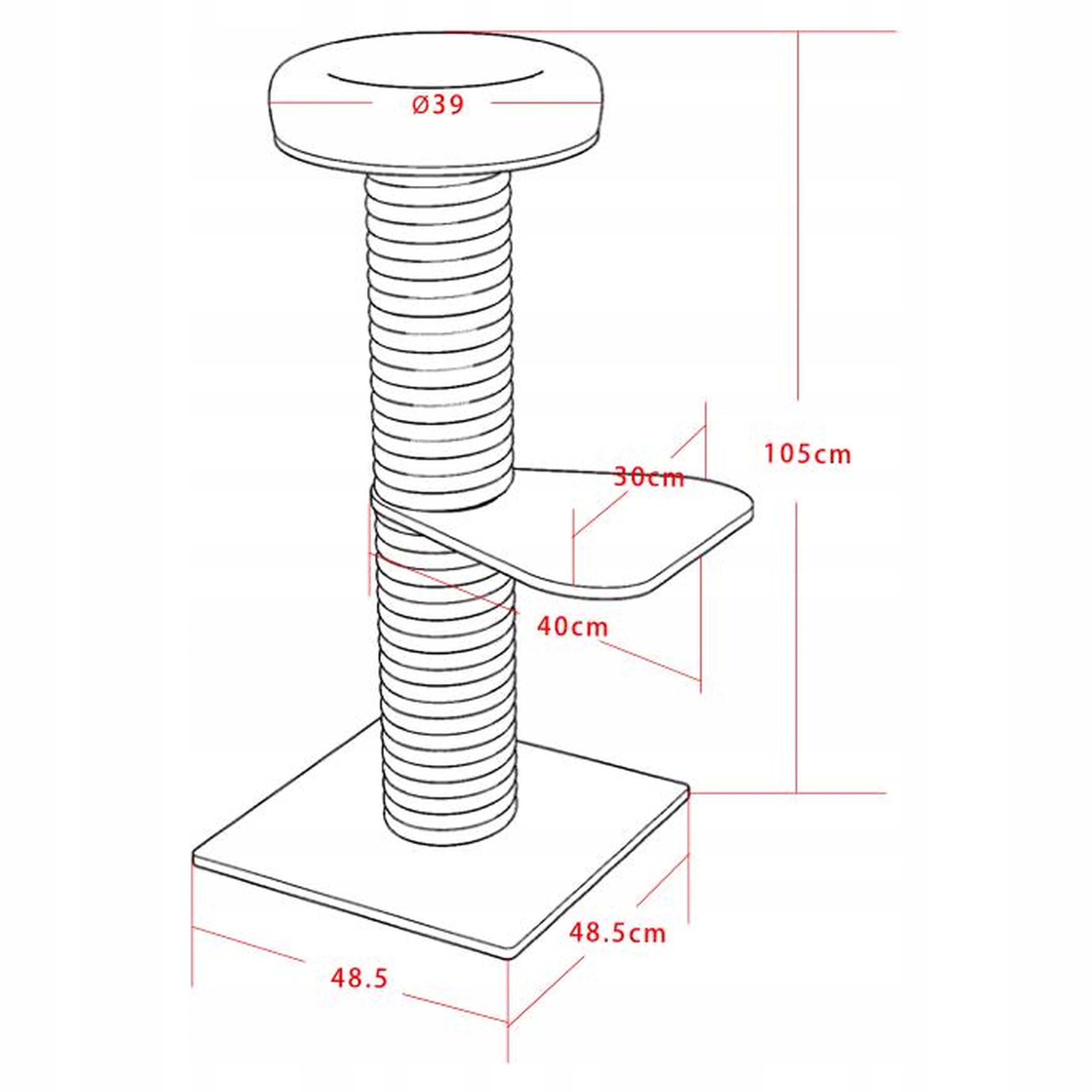 CAT SCRATCHER 105cm! Scratching post LARGE Bed THICK SISAL HIGH Brand Ohmycat