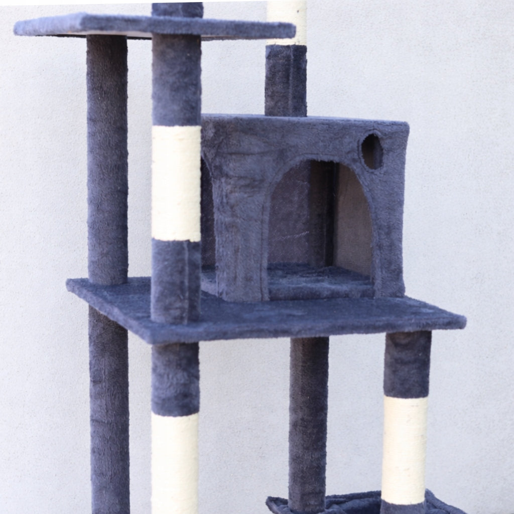 CAT SCRATCHER 175cm High Tower HOUSE BOOTH HAMMOCK Bed Toy LARGE Height (cm) 161 - 220 cm