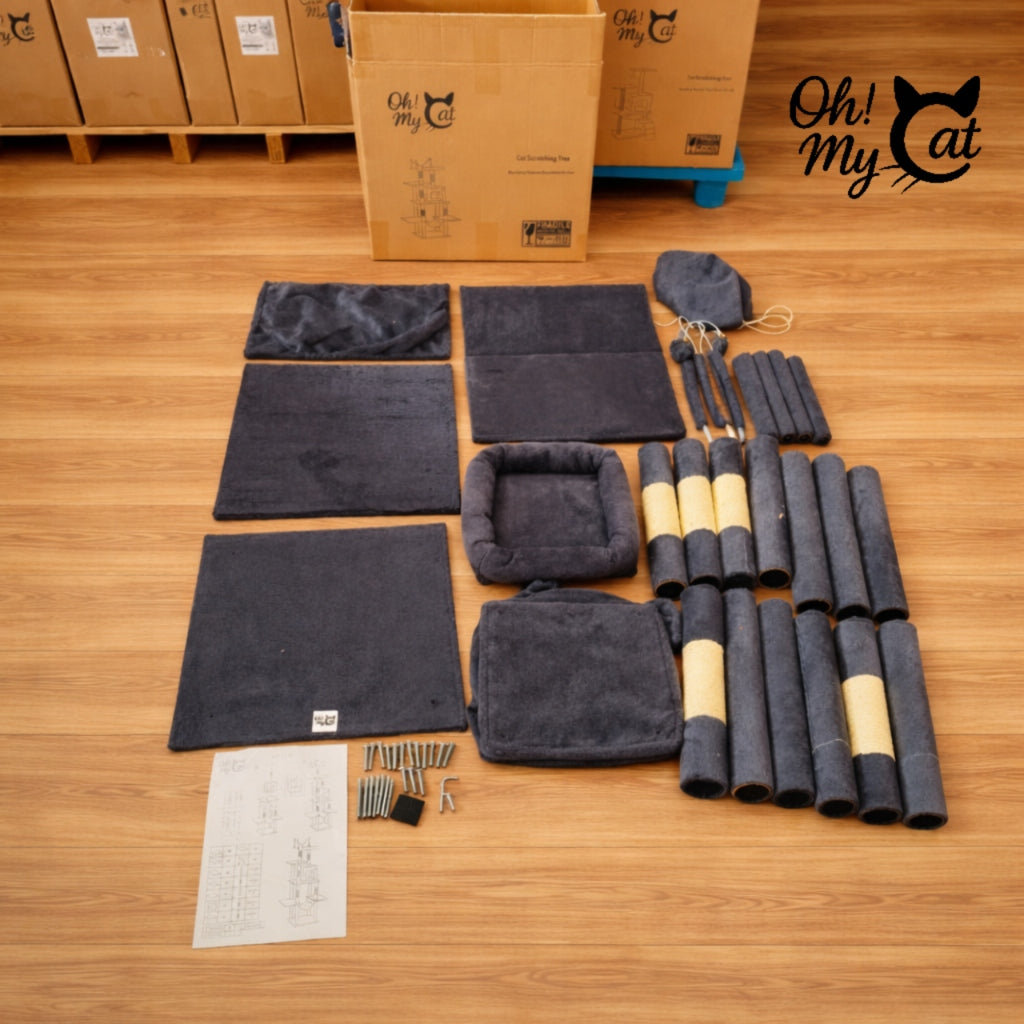 CAT SCRATCHER 175cm High Tower HOUSE BOOTH HAMMOCK Bed Toy LARGE Manufacturer code -86-WP-CT-86