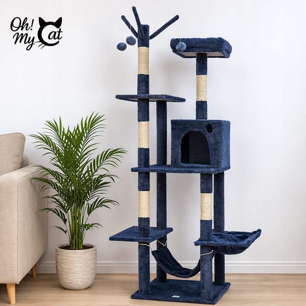 CAT SCRATCHER 175cm High Tower HOUSE BOOTH HAMMOCK Bed Toy LARGE Packaging status original