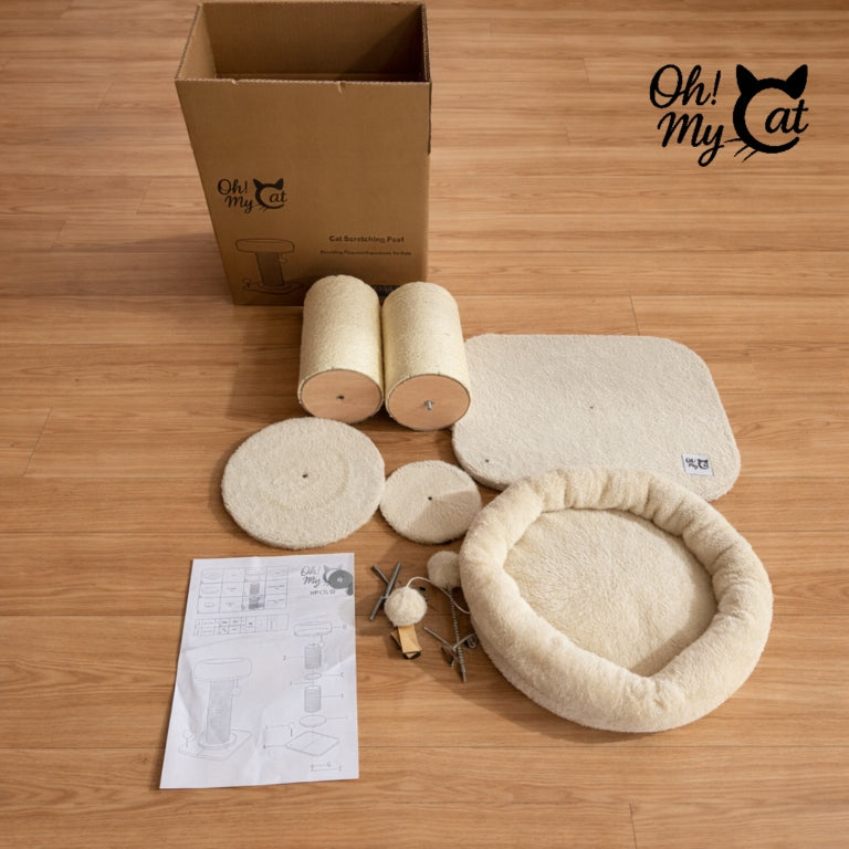 CAT SCRATCHER 60cm large DIAMETER SISAL Natural Paradise BED OhMyCat Manufacturer code -03-WP-CTL-03