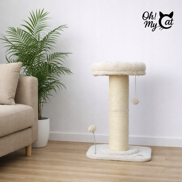 CAT SCRATCHER 60cm large DIAMETER SISAL Natural Paradise BED OhMyCat Packaging status original