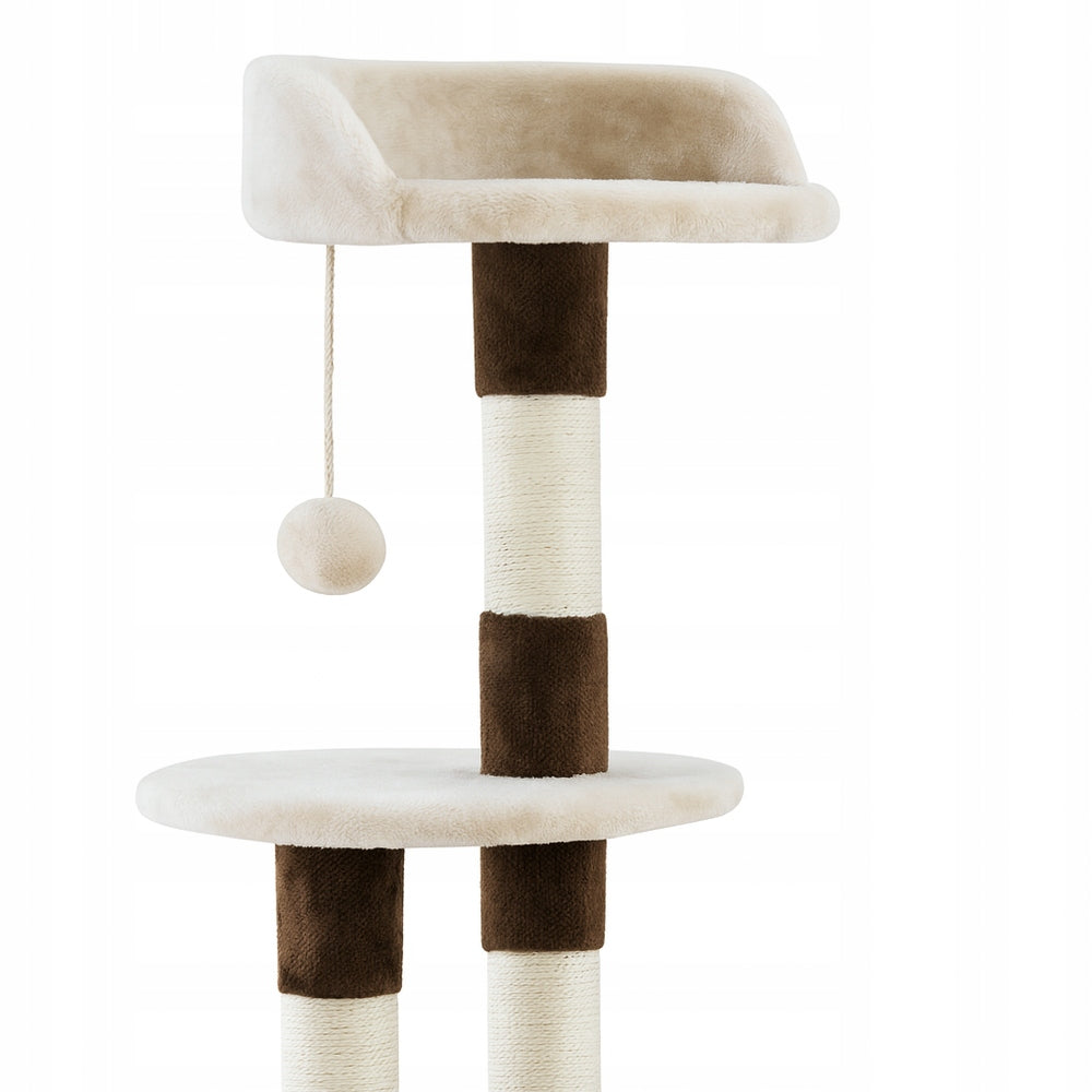 CAT SCRATCHER BED HOUSE POST TOY ON STRING BROWN-CREAM Manufacturer code ART-2588