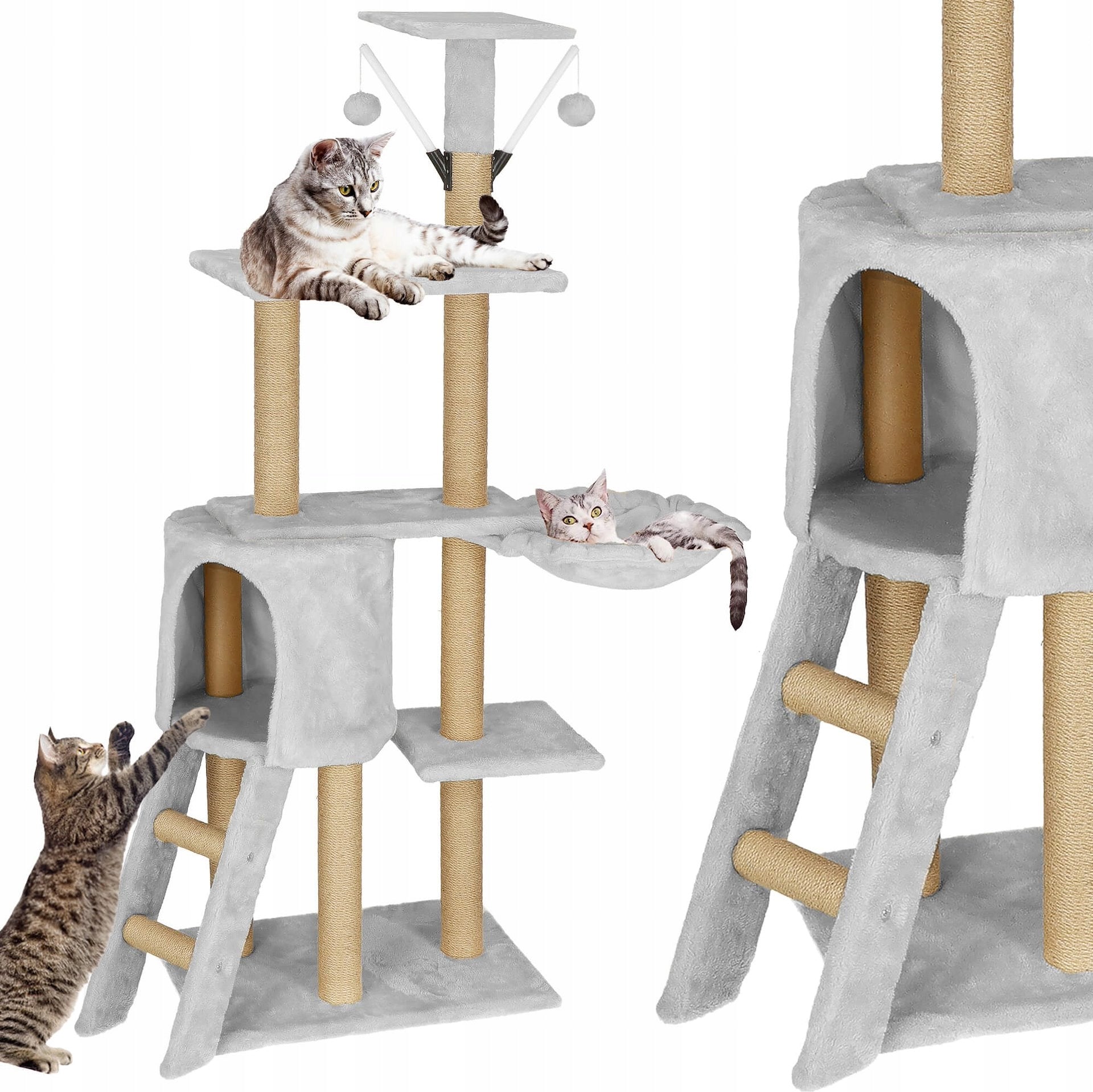 CAT SCRATCHER BED LARGE COTTAGE toy POST SISAL BOOTH 8 LEVELS