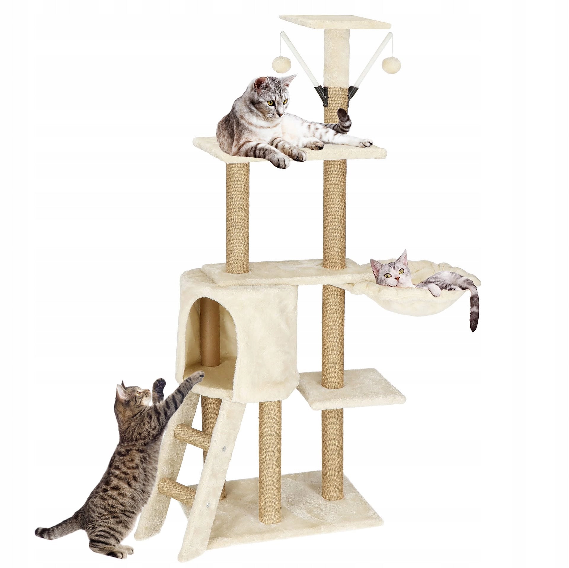 CAT SCRATCHER BED LARGE COTTAGE toy POST SIZAL BOOTH 7 LEVELS Packaging status original
