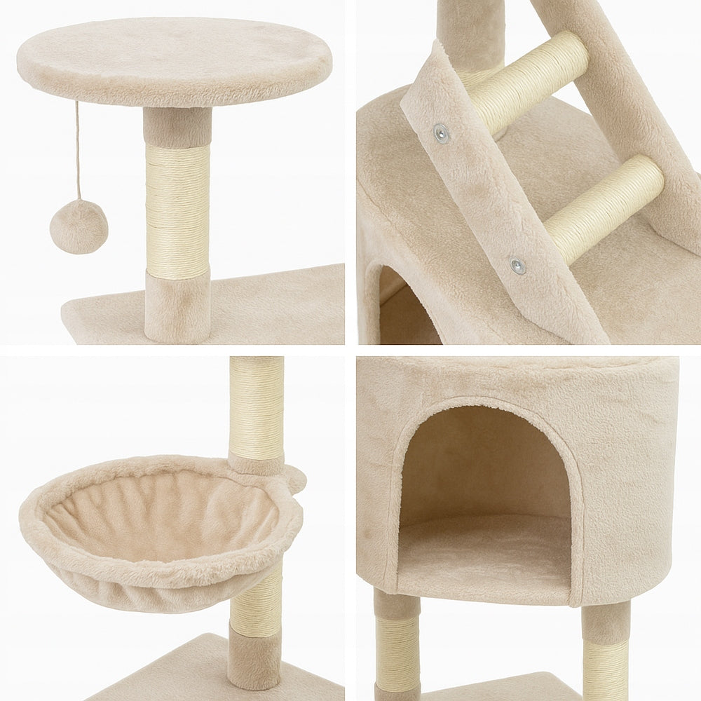 CAT SCRATCHER BED TOWER HOUSE POST TOY ON STRING BEIGE Manufacturer code ART-2585