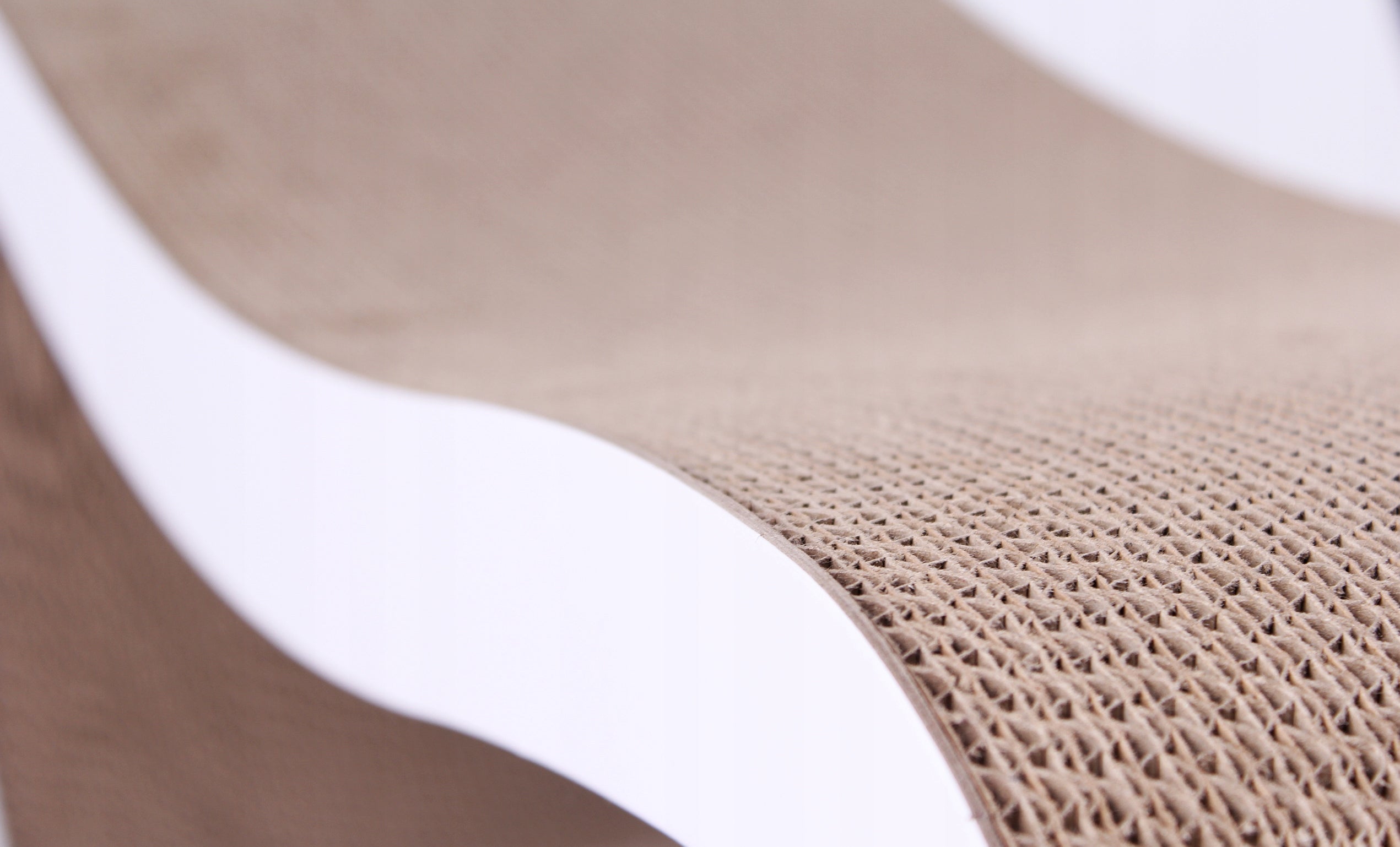 CAT SCRATCHER CARDBOARD LARGE 75x26x25 cm CARDBOARD BED HomeCatty Trade name Drapak Biały HomeCatty Infinity