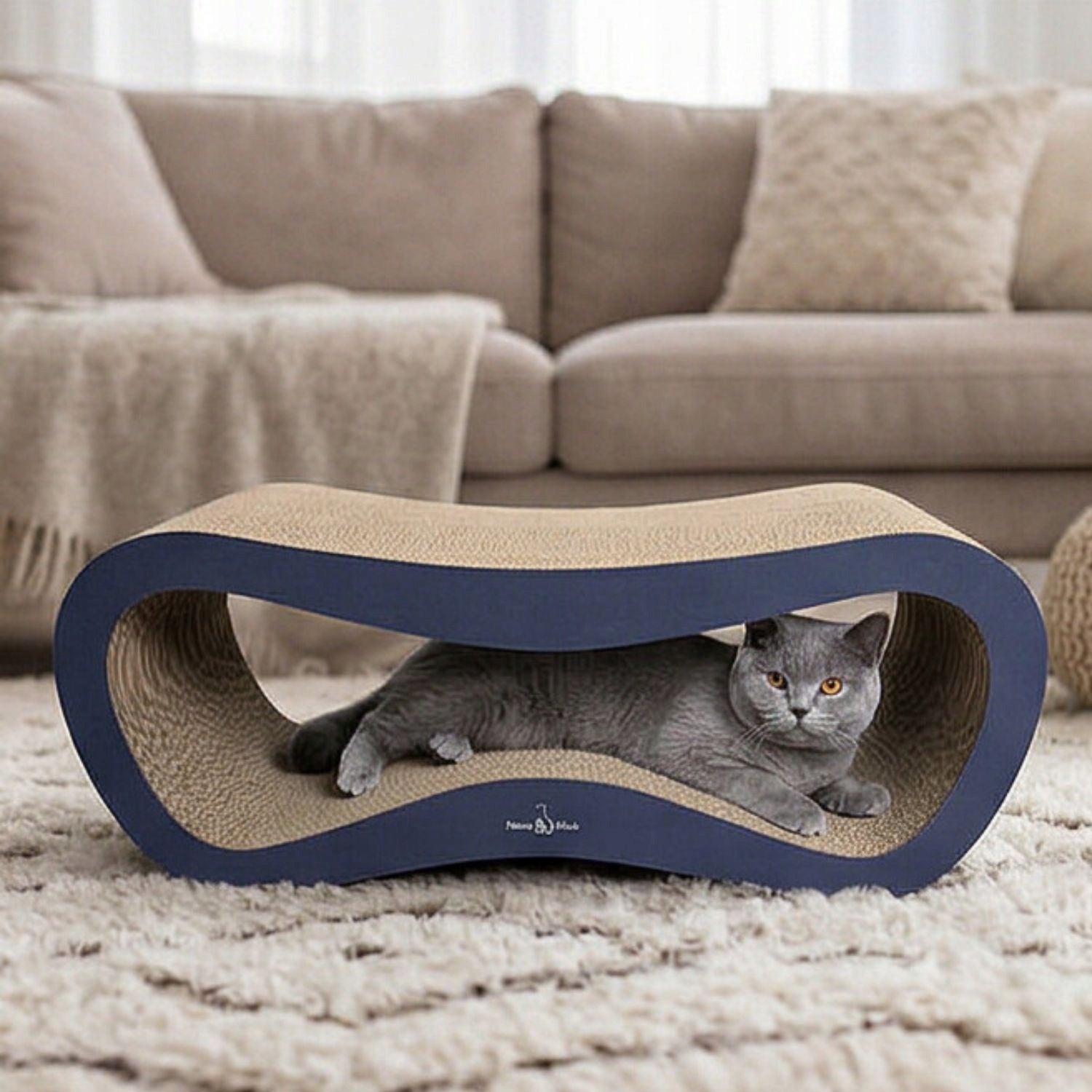CAT SCRATCHER CARDBOARD LARGE BED 78x28x24 cm Mruu&Pruu Kind small scratching post bed scratching mats other