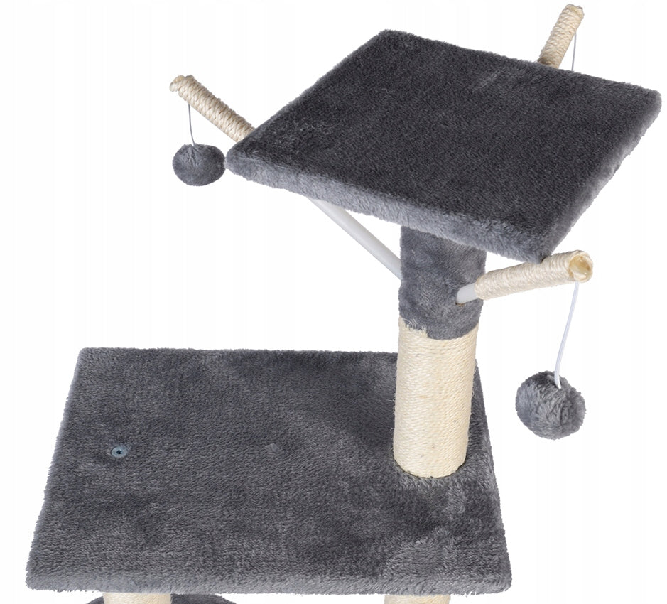 CAT SCRATCHER HOUSE BED POST WITH TOYS Brand Funfit Home&Office