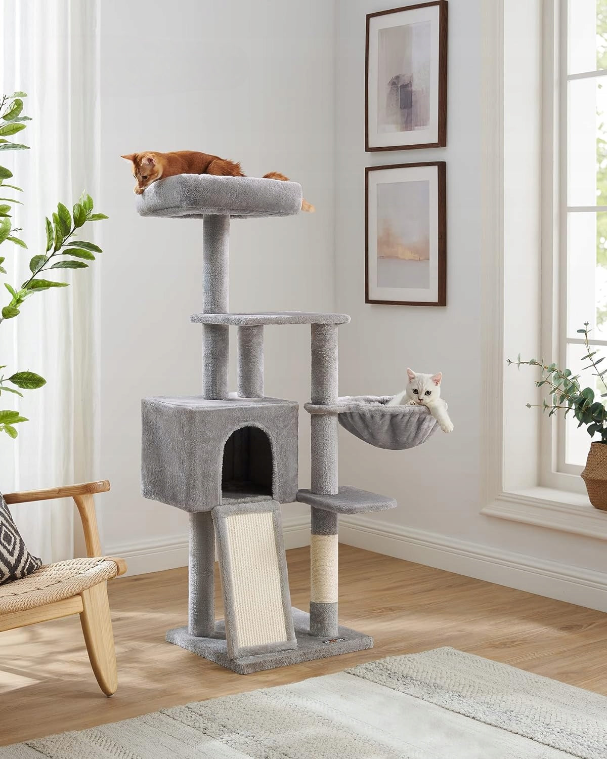 CAT SCRATCHER LARGE 4 LEVELS HIGH BED TOWER POST COTTAGE 135cm Manufacturer code DRAPAK DLA KOTA DUŻY DOMEK JASKINIA LEGOWISKO