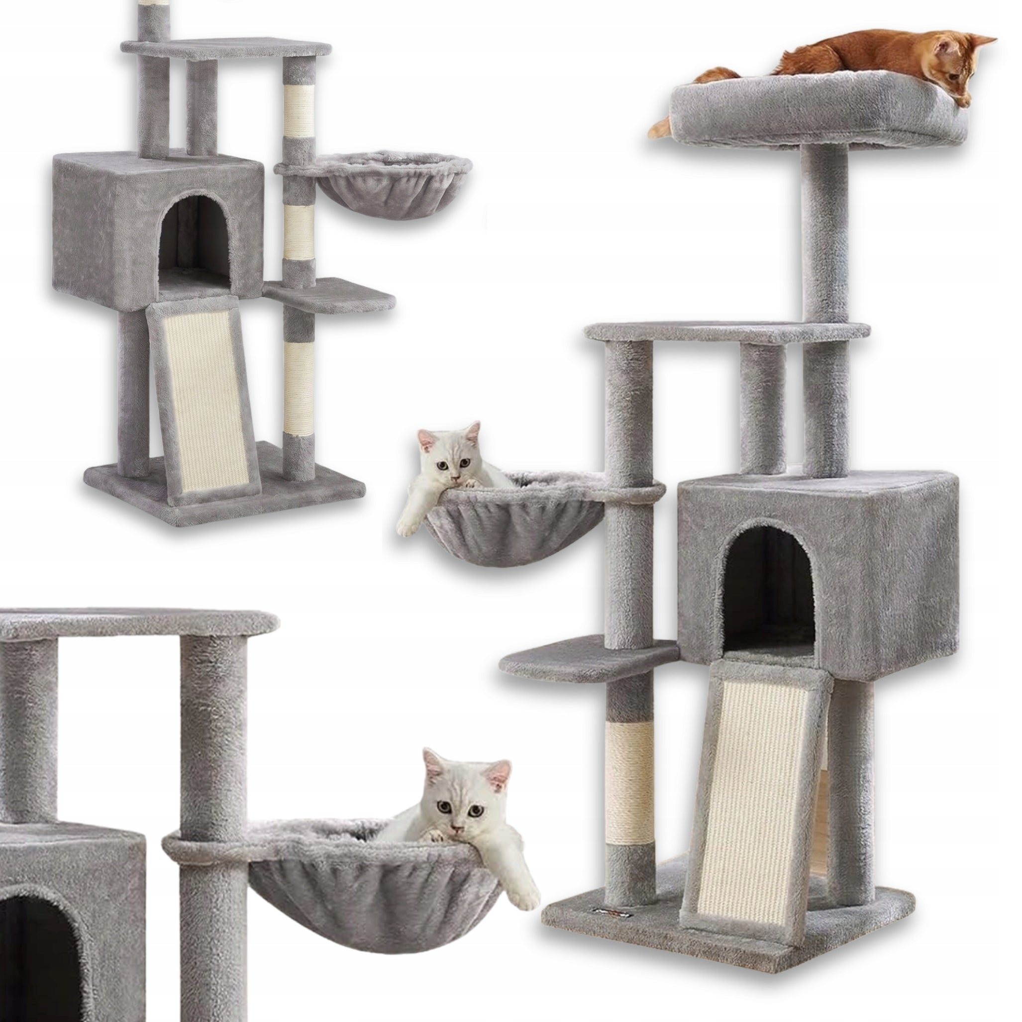 CAT SCRATCHER LARGE 4 LEVELS HIGH BED TOWER POST COTTAGE 135cm