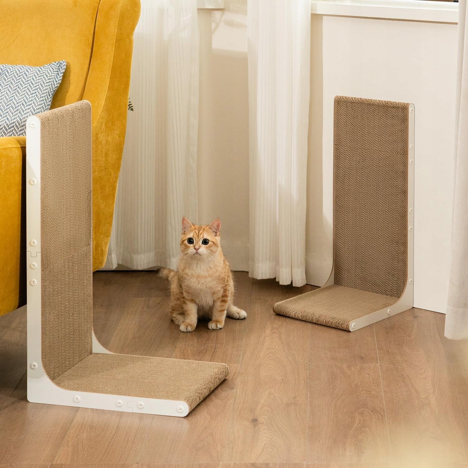 CAT SCRATCHER LETTER L 58x26CM VERSATILE NON-TOXIC PRACTICAL Kind small scratching post scratching mats