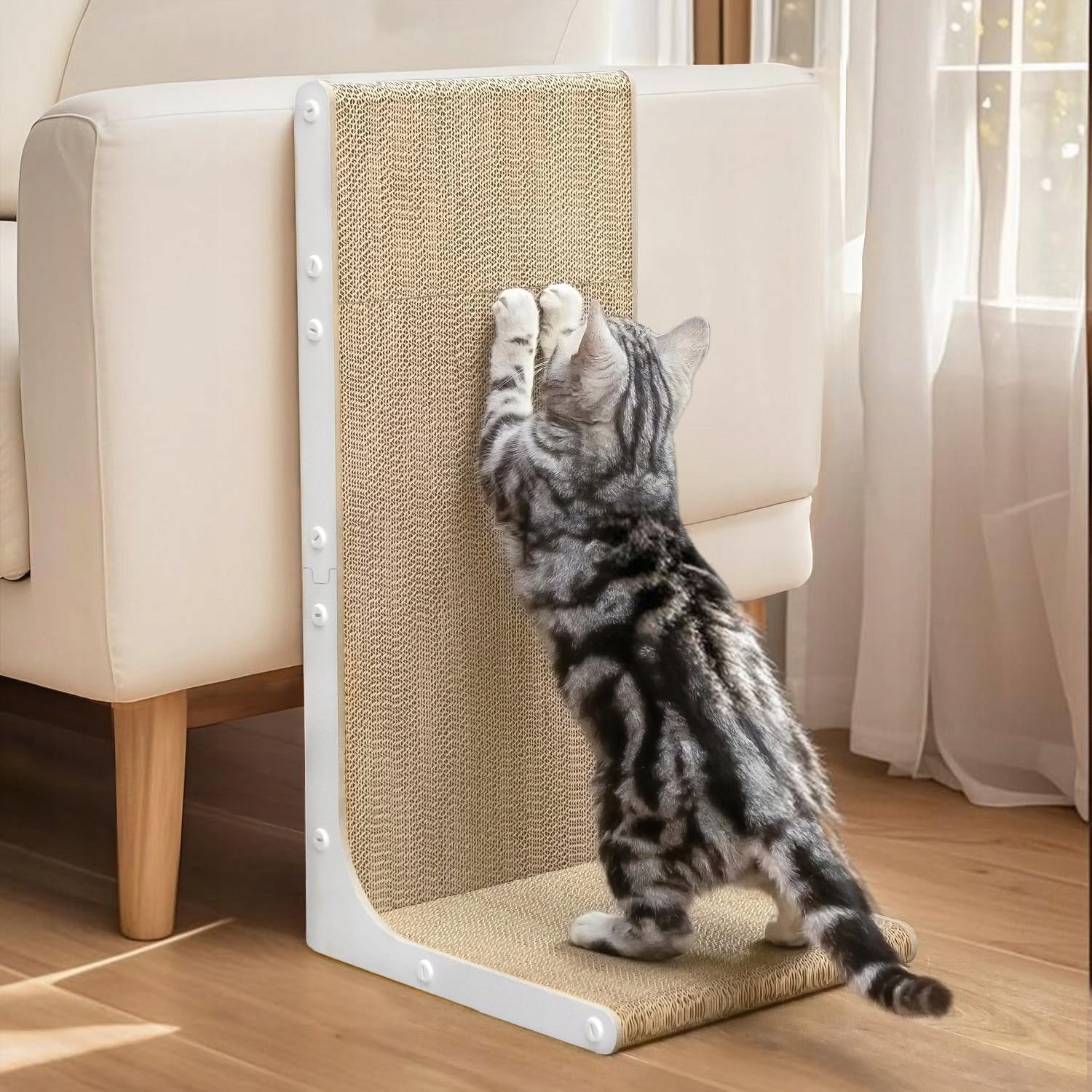 CAT SCRATCHER LETTER L 58x26CM VERSATILE NON-TOXIC PRACTICAL