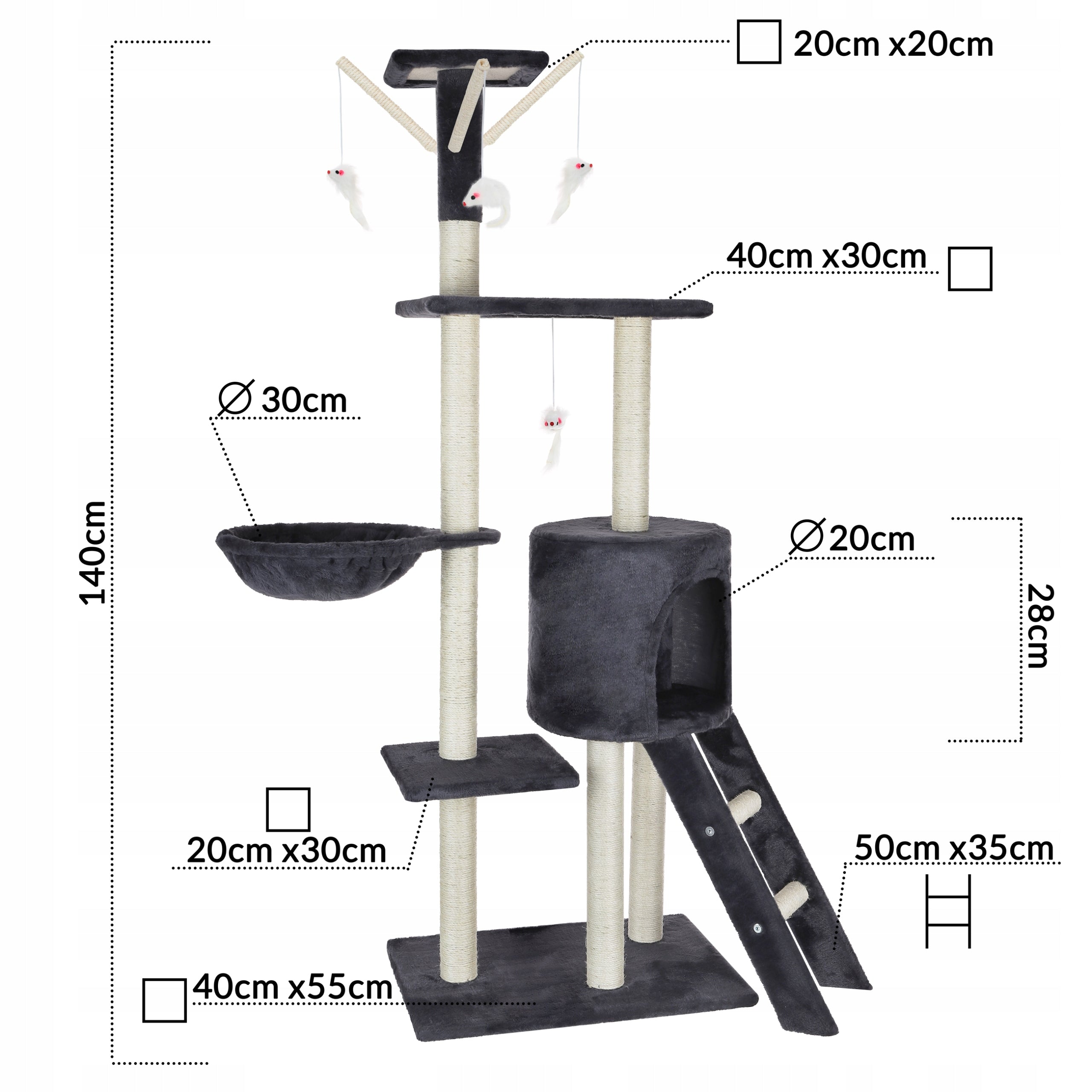 CAT SCRATCHER TOWER BED COTTAGE 5 LEVELS Manufacturer code 5903940083483