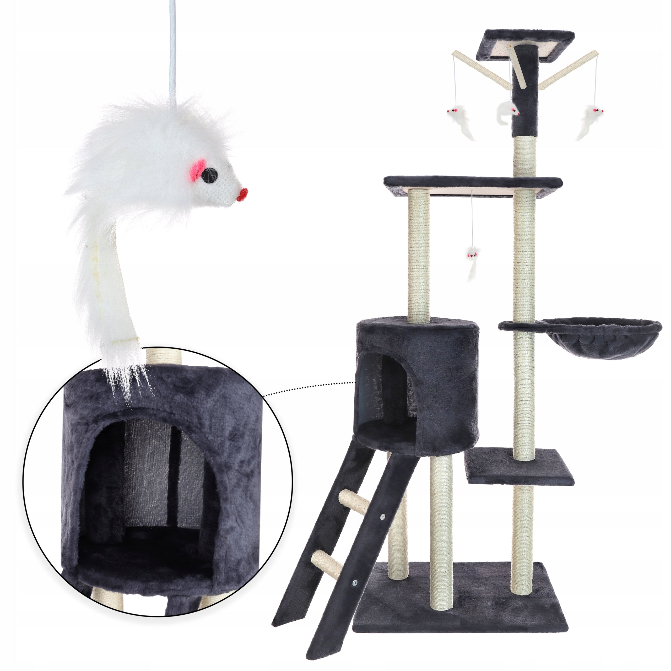 CAT SCRATCHER TOWER BED COTTAGE 5 LEVELS