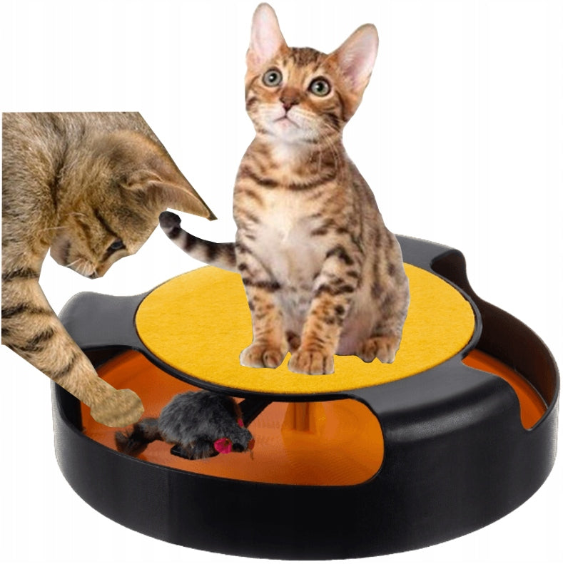 CAT SCRATCHER TOY Running Mouse Circle with Mouse for Cats