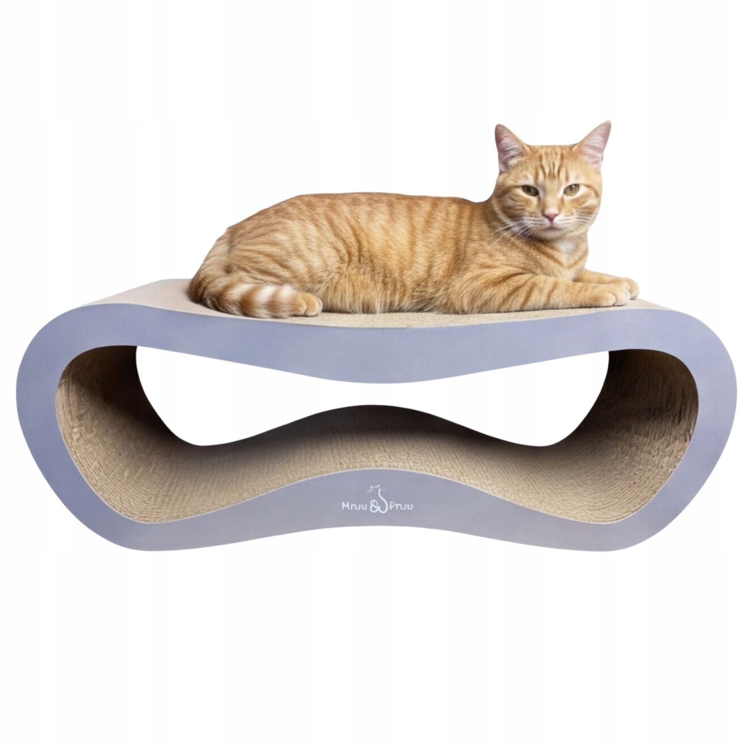 CAT SCRATCHING POST CARDBOARD LARGE BED 78x28x24 cm Mruu&Pruu