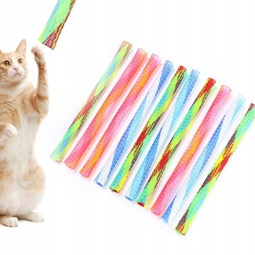 CAT SPRINGS PLASTIC SPRING INTERACTIVE TOY 10 PACK