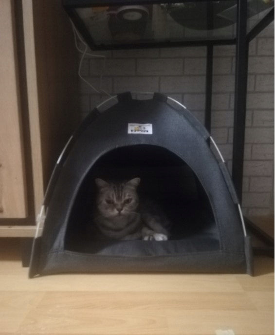 CAT TENT TIPI BED COTTAGE GREY Brand Perfectlife