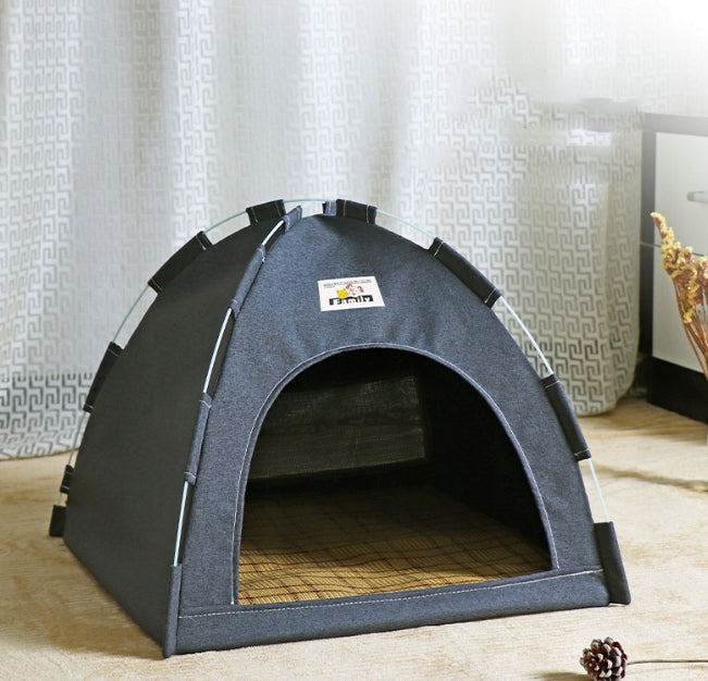 CAT TENT TIPI BED COTTAGE GREY Length 42 cm