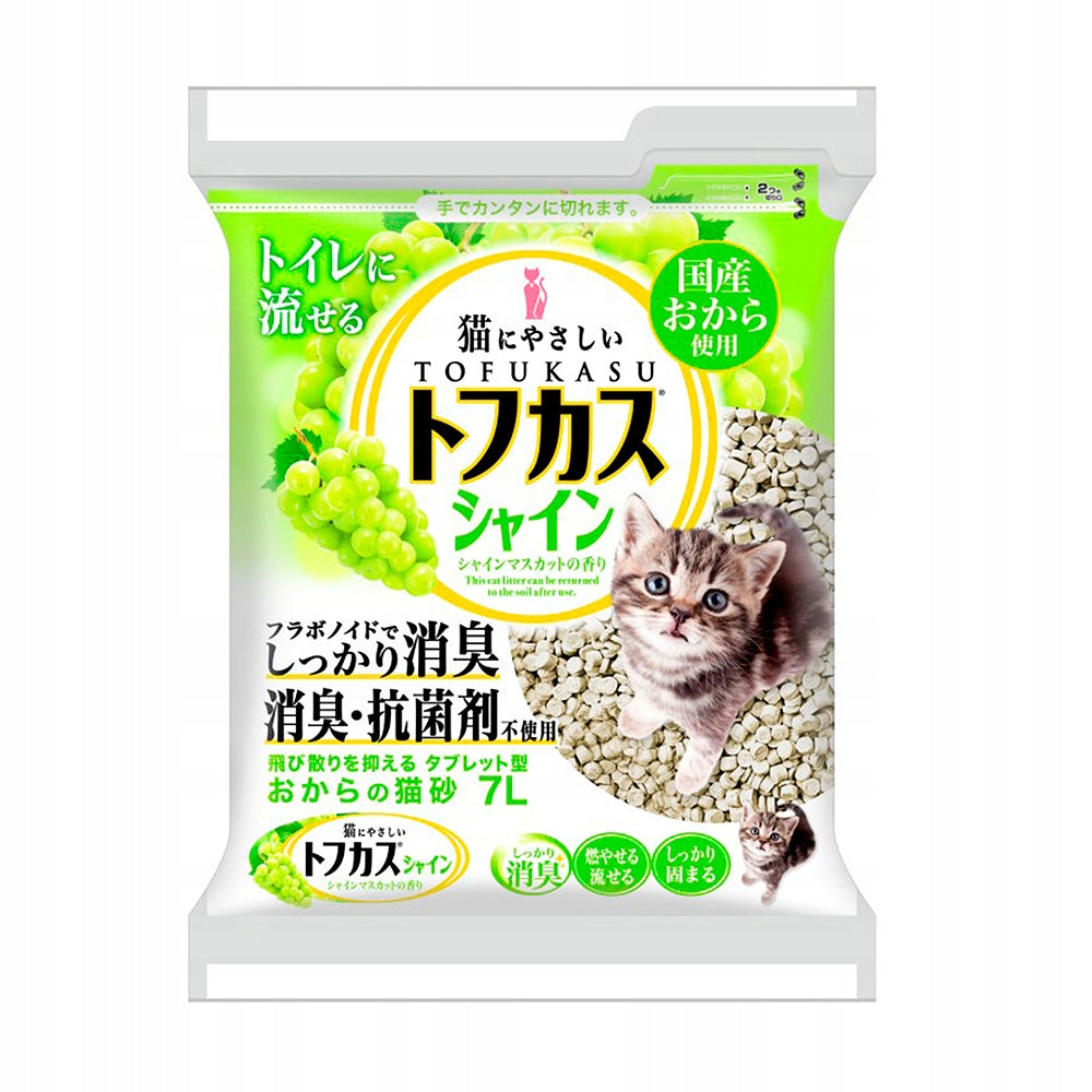 CAT TOFU LITTER JAPANESE SHINE MUSCAT 7L NATURAL FLUSHED Manufacturer code 3232