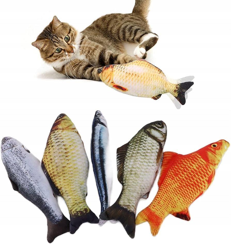 CAT TOY FISH WITH CATNIP USB MOVABLE TAIL PLUSH INTERACTIVE Manufacturer code 1961X