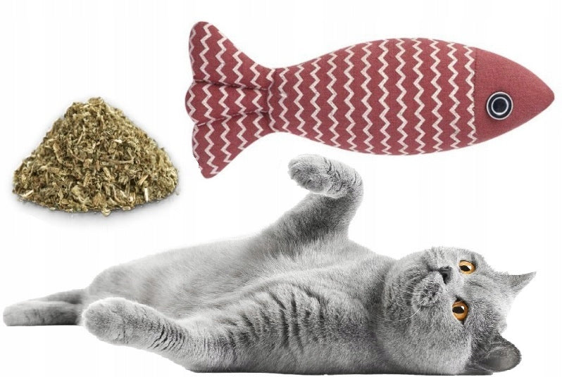 CAT TOY FISH WITH CATNIP XL KICKER FISH