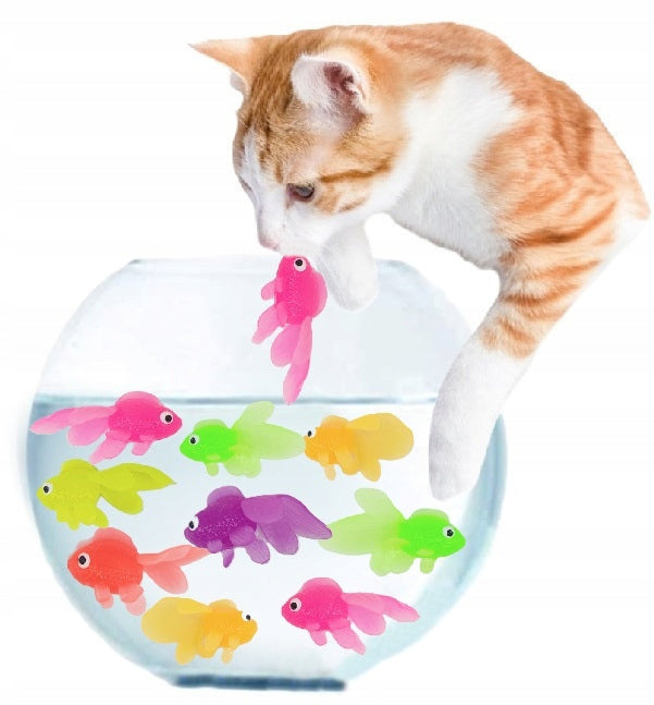 CAT TOY FLOATING SILICONE SMALL FISH FOR FISHING