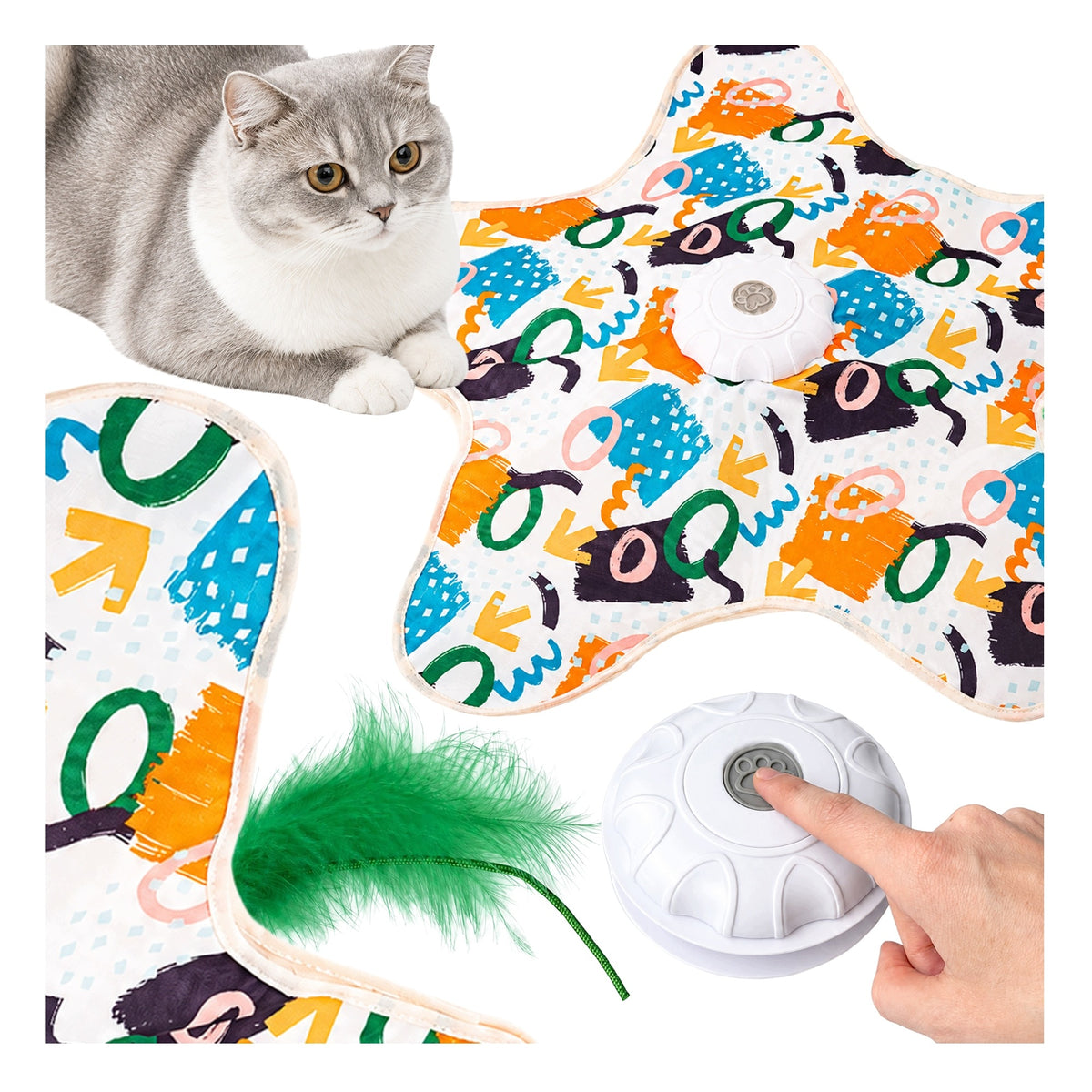CAT TOY INTERACTIVE AUTOMATIC FOR INDEPENDENT PLAY MAT PEN Packaging status original